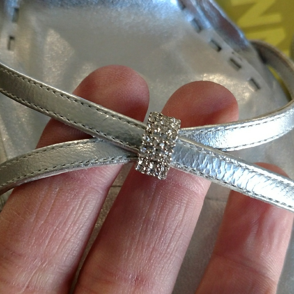 Gianni bini silver and rhinestone heels - Picture 2 of 7